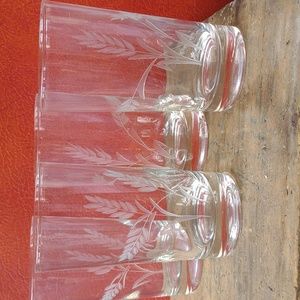 Set of 4 etched tumblers
